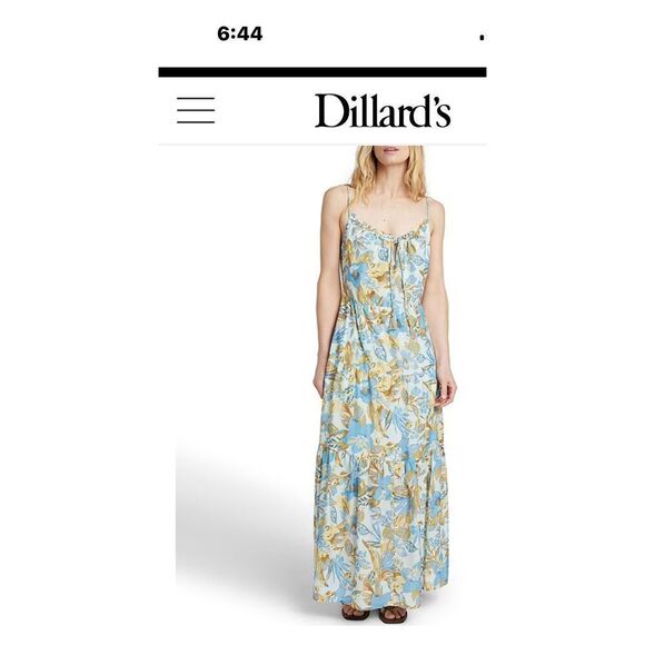 Faherty Sun Chaser Scoop Neck Sleeveless Floral Maxi Dress NWT Size Small - Picture 1 of 11